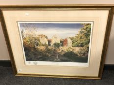 After Alan Reed : Washington Old Hall, artist proof, framed, signed in pencil,