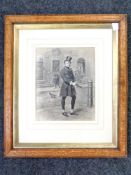 A black and white picture depicting figures in 19th century dress on Windsor Terrace,