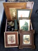 A vintage luggage case containing an antiquarian photograph album,