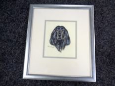 Fred W Taylor : Spaniel, watercolour, in frame and mount.