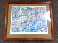 A Joe Scarborough print : Fire, signed,