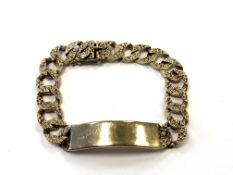 A 9ct gold Gentleman's bracelet, 33.9g.