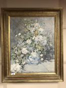 An Artagraph Edition on canvas : Still life with flowers in a vase,