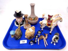 A tray containing Sylvac Winston Churchill jug,