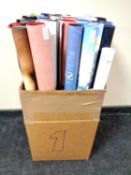 A box containing over 40 British quad film posters (40