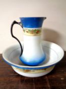 A Kiralpo Ware wash jug and basin.