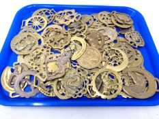 A large quantity of horse brasses.