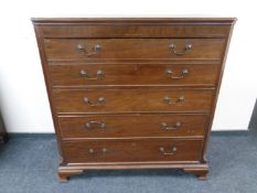 A George III mahogany secretaire chest.