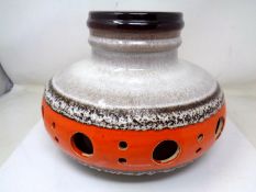 A West German pottery lightshade.