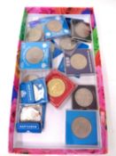 A quantity of British commemorative crowns.