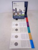 A Royal Mint Celebrating 50 Years of the 50p British Culture Set containing five 50 pence coins