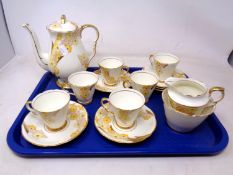 A Royal Stafford 15 piece bone china coffee service.