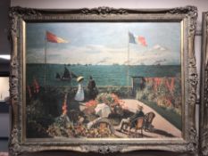 An Artagraph Edition on canvas : Figures by a coast,