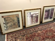 Three abstract colour prints,