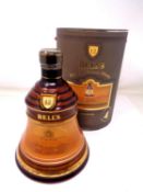 A Wade Bell's fine old scotch whisky decanter, aged 12 years, sealed with contents.