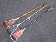 Three shooting sticks.