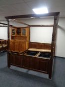 A Victorian style four poster bed (internal width 158cm).