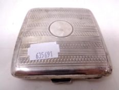 A Birmingham silver cigarette case.