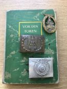 A Kreigsmarine High Seas Fleet badge by Friedrich Orth, complete with pin assembly,