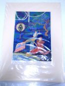 A limited edition print after Endré Passano : Conversing by the Scented Pool, no.