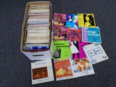 A box containing a large quantity of 20th century vinyl 7