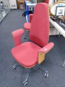 An IKEA Jerrik adjustable high backed office armchair.