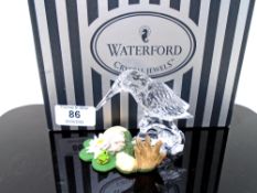 A Waterford crystal ornament, kingfisher.