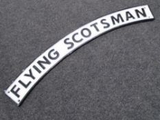A cast iron wall plaque, Flying Scotsman.