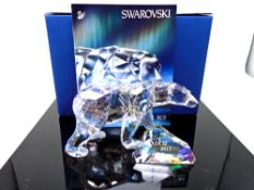 A Swarovski Collectors Society crystal ornament, Siku polar bear with plaque.