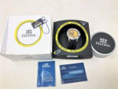 A gent's Festina limited edition Tour de France stainless steel chronograph wristwatch, case 45mm,