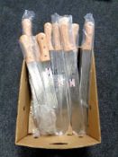 A box containing 10 Spear & Jackson machetes.