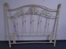 A contemporary cream and gilt metal 4'6