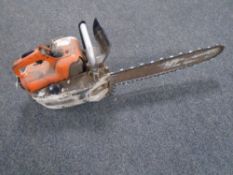 A Stihl chainsaw.