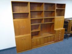 A 20th century Danish teak modular unit