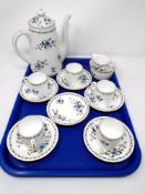 A fourteen piece Shelley Chelsea bone china coffee service