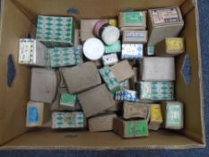 A box of vintage screws, hinges,