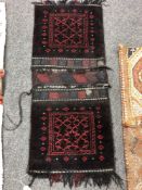 An Afghan flat weave saddlebag,