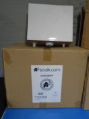 A soak.com toilet with cistern.