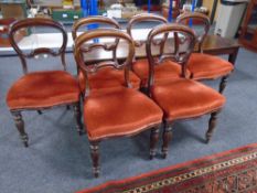 A set of six 19th century mahogany dining chairs.