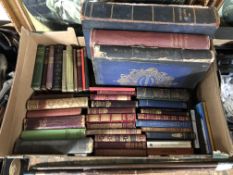 A box containing 18th century and later volumes including 14th edition of Milton's Paradise Lost