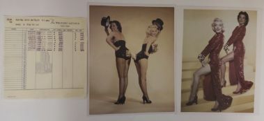 Original press photos of Marilyn Monroe and Jane Russell in the 1953 film 'Gentleman Prefer