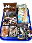 A tray containing Britain's farmyard modelling set,