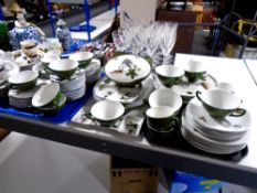 An extensive mid-20th century Midwinter style craft fashion shape tea and dinner service.