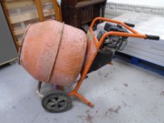 A Subaru 3.0 Robin petrol driven cement mixer.