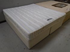 A 6' storage divan base with Sleepeezee concept 1000 mattress.