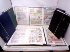 Eight albums of stamps.