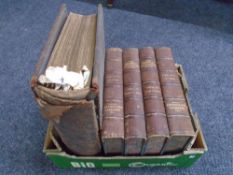 A box of Imperial Dictionaries and an old bible