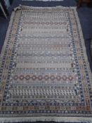 A Caucasian flat weave rug,