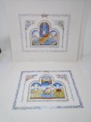 Eight unframed limited edition prints after by Isabella Brent entitled Jonah and the Mighty Fish