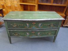 An 19th century Scandinavian painted two drawer chest.